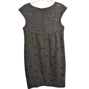 Vince Charcoal Cap Sleeve Shift Dress with Sequin Polka Dots And Pockets Sz. 10